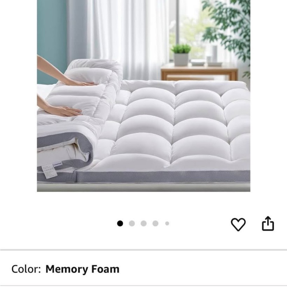 Plush White Mattress Topper